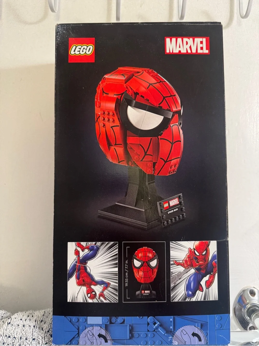 Marvel Spider-Man Red and Black Buildable Mask Display